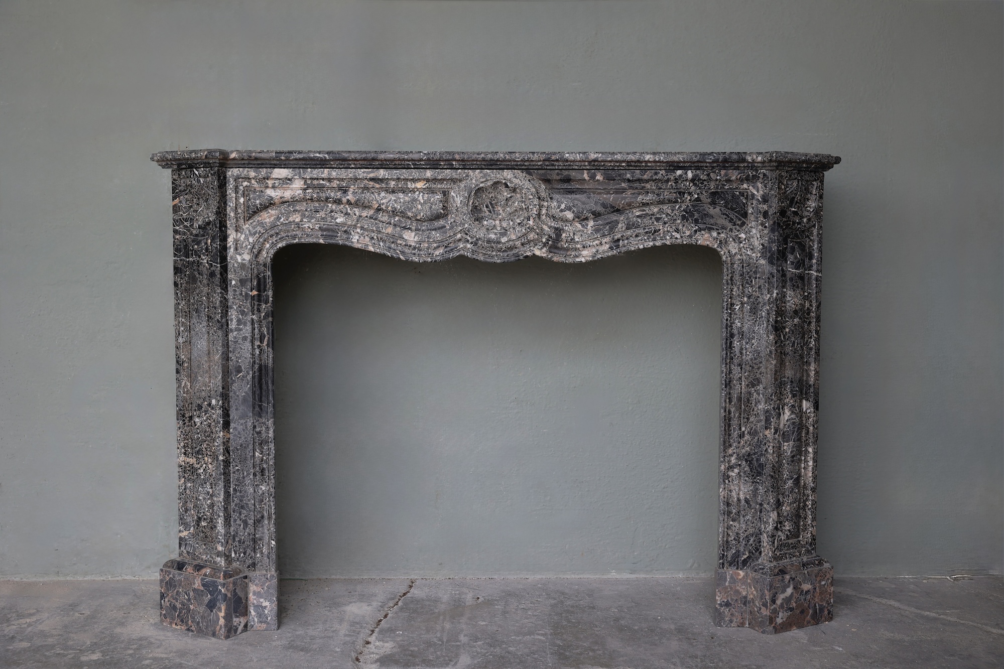 19th c. Breccia Marble Mantel from a Hotel Particulier in Paris, France